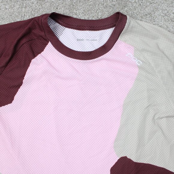 POC Pure Cycling Shirt Mens 2XL XXL Pink/Red/Beige 3/4 Sleeve MTB Bike Jersey - Picture 5 of 16